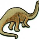 Brontosaurus Jurassic dinosaur lizard kids fun sew applique iron-on patch S-430