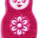 Russian matryoshka babushka babooshka nesting doll applique iron-on patch S-314
