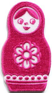 Russian matryoshka babushka babooshka nesting doll applique iron-on patch S-314