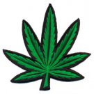 Pot leaf ganja marijuana weed hippie BIG applique iron-on patch S-91 WE SHIP ANYWHERE FOR FREE!