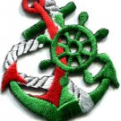 Anchor tattoo navy biker retro ship boat sea sew applique iron-on patch S-401