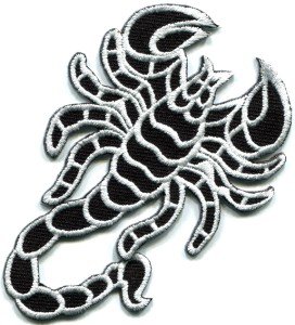 Scorpion tattoo Muay Thai applique iron-on patch S-235