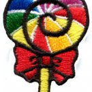 Lollipop gay lesbian pride rainbow flag retro LGBT applique iron-on patch S-191