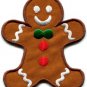 Ginberbread Man cookie fun applique iron-on patch S-239