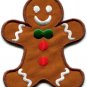 Ginberbread Man cookie fun applique iron-on patch S-239