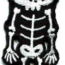 Skull skeleton goth horror applique iron-on patch S-260