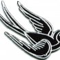 Bird tattoo swallow dove swiftlet sparrow biker applique iron-on patch S-361