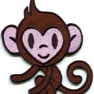 Monkey ape chimp animal retro applique iron-on patch FREE SHIP, NO LIMIT! S-295