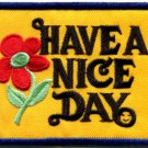 Have a Nice Day 70s hippie retro boho weed love applique iron-on patch S-304