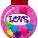 Christmas Xmas ball decoration yule love peace applique iron-on patch S-248