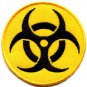 Biohazard symbol sign danger poison toxic warning applique iron-on patch S-240