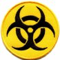 Biohazard symbol sign danger poison toxic warning applique iron-on patch S-240