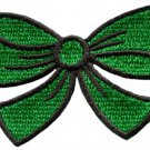 Green bow knot ribbon boho retro sew sewing applique iron-on patch S-444