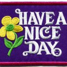 Have a Nice Day 70s hippie retro boho weed love applique iron-on patch S-120
