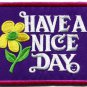 Have a Nice Day 70s hippie retro boho weed love applique iron-on patch S-120