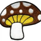 Mushroom retro 70's hippie boho love applique iron-on patch S-79