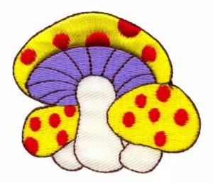 Mushroom boho 70s hippie retro love peace weed pot applique iron-on patch S-70