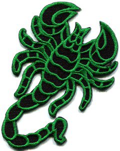 Scorpion tattoo Muay Thai applique iron-on patch S-234
