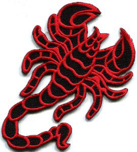 Scorpion tattoo Muay Thai applique iron-on patch S-233