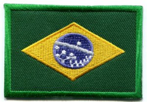 Brazilian flag Brazil Rio applique iron-on patch S-107