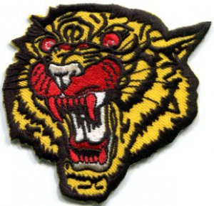 Tiger cat puma jaguar lion cheetah animal wildlife applique iron-on patch S-301