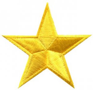 Star hippie 70s retro boho disco fab superstar applique iron-on patch S-146