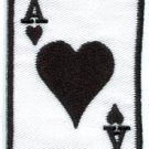 Ace of Clubs playing cards retro biker rat pack applique iron-on patch S-11