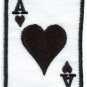 Ace of Clubs playing cards retro biker rat pack applique iron-on patch S-11