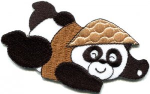 Panda bear wildlife fun applique iron-on patch FREE SHIP, NO LIMIT! S-326