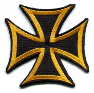 German Iron Cross military medal WW2 valor war biker iron-on applique patch S-84