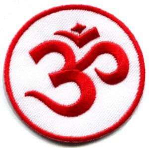 Aum om infinity hindu hindi hinduism yoga indian applique iron-on patch S-4