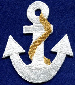 Anchor tattoo navy biker retro ship boat sea sew applique iron-on patch S-482