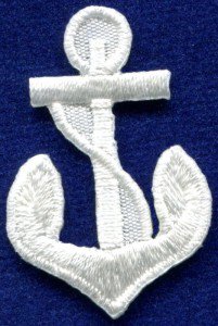 Anchor tattoo navy biker retro ship boat sea sew applique iron-on patch S-483