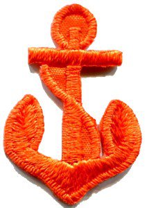 Anchor tattoo navy biker retro ship boat sea sew applique iron-on patch S-475