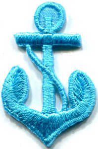 Anchor tattoo navy biker retro ship boat sea sew applique iron-on patch S-476