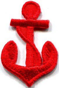Anchor tattoo navy biker retro ship boat sea sew applique iron-on patch S-478