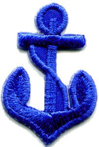 Anchor tattoo navy biker retro ship boat sea sew applique iron-on patch S-474