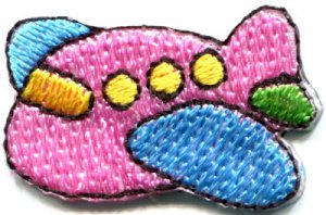 Airplane plane kids fun flying retro sew sewing applique iron-on patch S-471