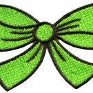 Light green bow knot ribbon boho retro sew sewing applique iron-on patch S-438