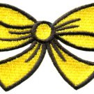 Yellow bow knot ribbon boho retro sew sewing applique iron-on patch S-441