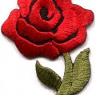 Red rose tattoo biker love retro boho sew sewing applique iron-on patch S-447