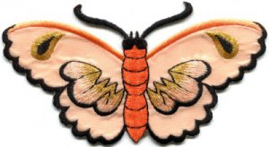 Butterfly insect boho hippie retro love peace applique iron-on patch S-454