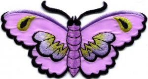 Butterfly insect boho hippie retro love peace applique iron-on patch S-455