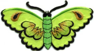 Butterfly insect boho hippie retro love peace applique iron-on patch S-456