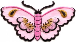 Butterfly insect boho hippie retro love peace applique iron-on patch S-460