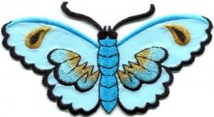 Butterfly insect boho hippie retro love peace applique iron-on patch S-459