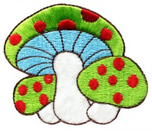Mushroom boho hippie retro love peace weed trance applique iron-on patch S-72