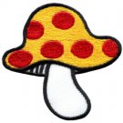 Mushroom boho 70s hippie retro love peace weed pot applique iron-on patch S-67