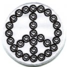 Smiley face peace sign hippie 70s retro boho love weed iron-on patch S-25
