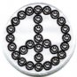 Smiley face peace sign hippie 70s retro boho love weed iron-on patch S-25